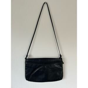 Unbranded womens purse black shoulder strap leather zipper